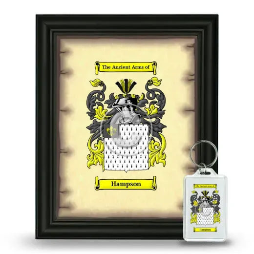 Hampson Framed Coat of Arms and Keychain - Black
