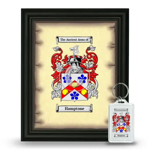 Hamptone Framed Coat of Arms and Keychain - Black
