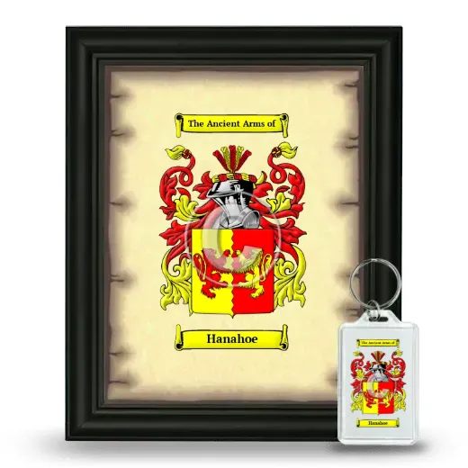 Hanahoe Framed Coat of Arms and Keychain - Black