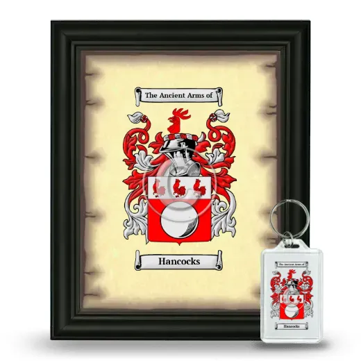 Hancocks Framed Coat of Arms and Keychain - Black