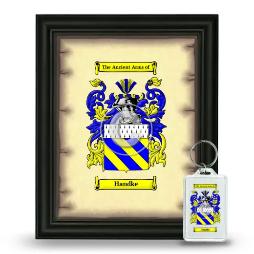 Handke Framed Coat of Arms and Keychain - Black