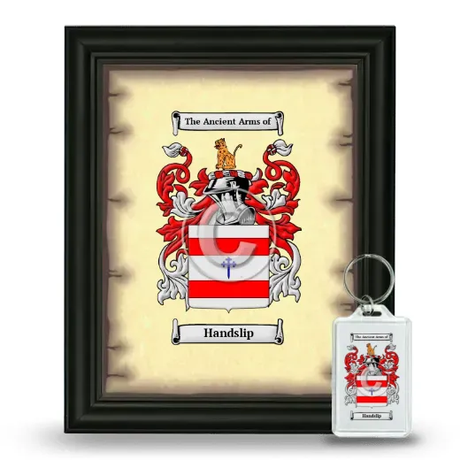 Handslip Framed Coat of Arms and Keychain - Black