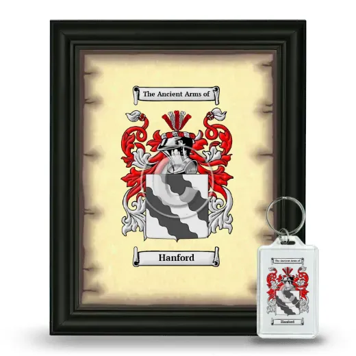 Hanford Framed Coat of Arms and Keychain - Black