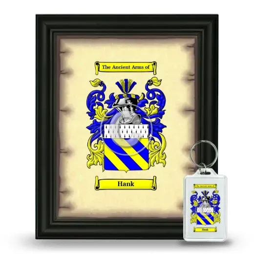 Hank Framed Coat of Arms and Keychain - Black