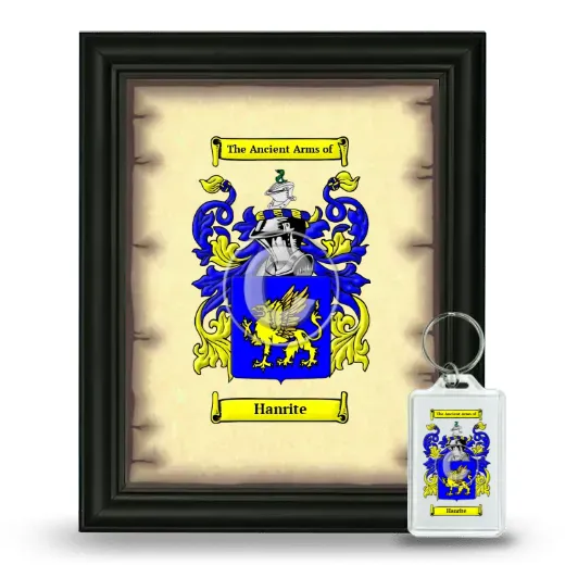 Hanrite Framed Coat of Arms and Keychain - Black