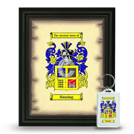 Hansing Framed Coat of Arms and Keychain - Black