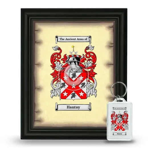 Hantay Framed Coat of Arms and Keychain - Black