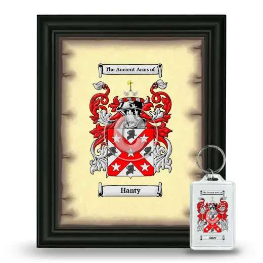 Hanty Framed Coat of Arms and Keychain - Black