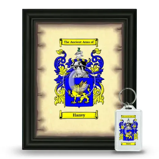 Hanvy Framed Coat of Arms and Keychain - Black