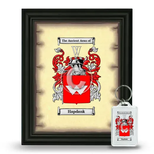 Hapdank Framed Coat of Arms and Keychain - Black