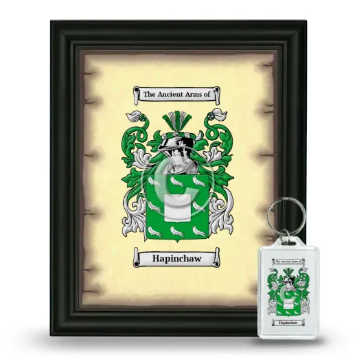 Hapinchaw Framed Coat of Arms and Keychain - Black