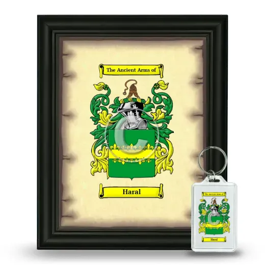 Haral Framed Coat of Arms and Keychain - Black