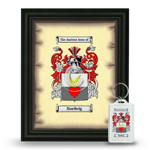 Hardwig Framed Coat of Arms and Keychain - Black