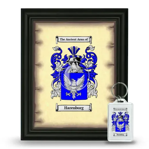 Harenburg Framed Coat of Arms and Keychain - Black