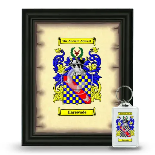 Harewode Framed Coat of Arms and Keychain - Black
