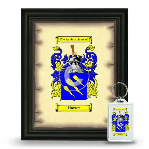 Harrer Framed Coat of Arms and Keychain - Black