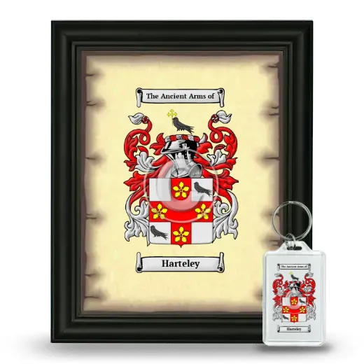 Harteley Framed Coat of Arms and Keychain - Black
