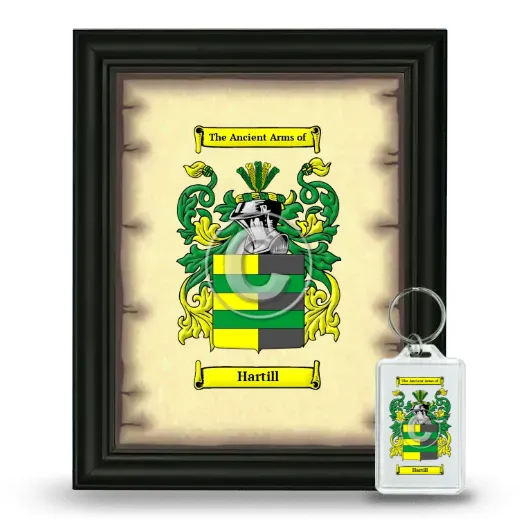 Hartill Framed Coat of Arms and Keychain - Black