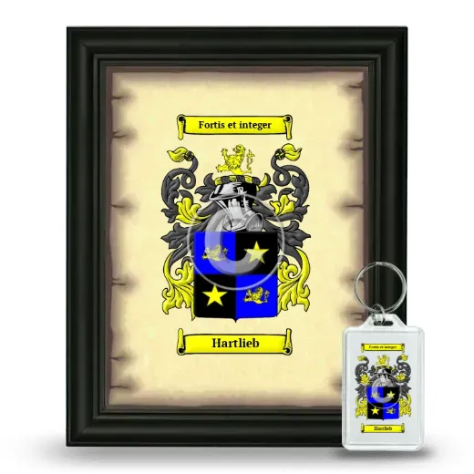 Hartlieb Framed Coat of Arms and Keychain - Black