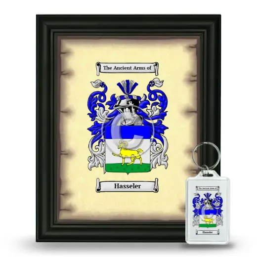 Hasseler Framed Coat of Arms and Keychain - Black