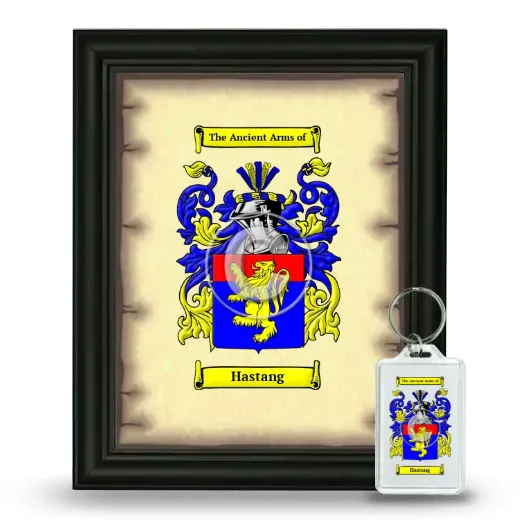Hastang Framed Coat of Arms and Keychain - Black