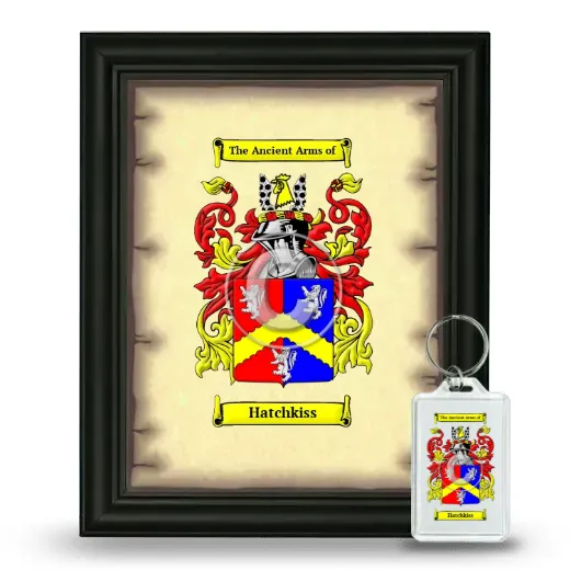 Hatchkiss Framed Coat of Arms and Keychain - Black