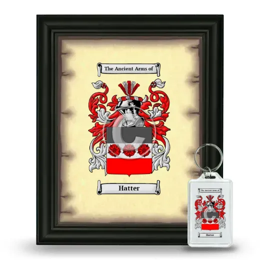 Hatter Framed Coat of Arms and Keychain - Black