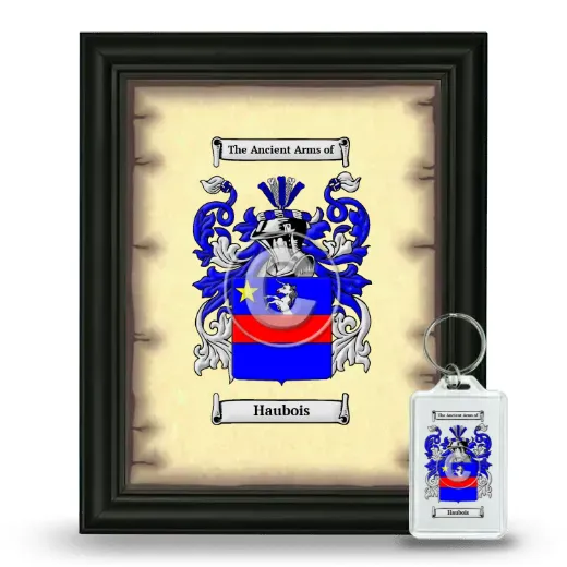 Haubois Framed Coat of Arms and Keychain - Black
