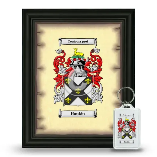 Haukin Framed Coat of Arms and Keychain - Black
