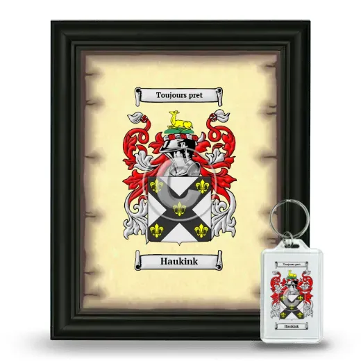 Haukink Framed Coat of Arms and Keychain - Black