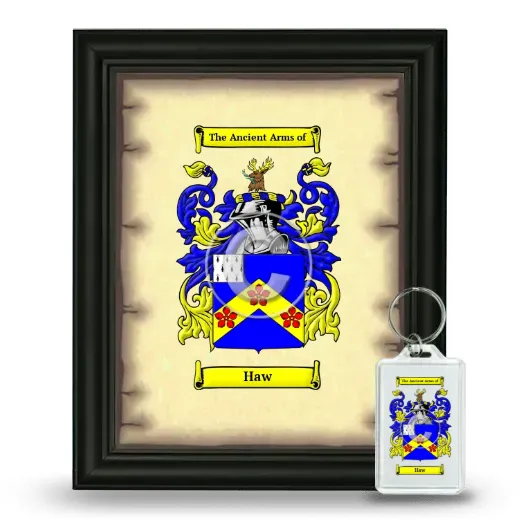 Haw Framed Coat of Arms and Keychain - Black