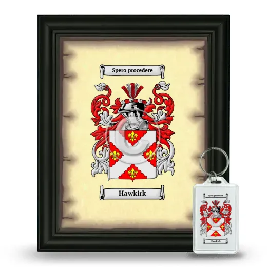 Hawkirk Framed Coat of Arms and Keychain - Black