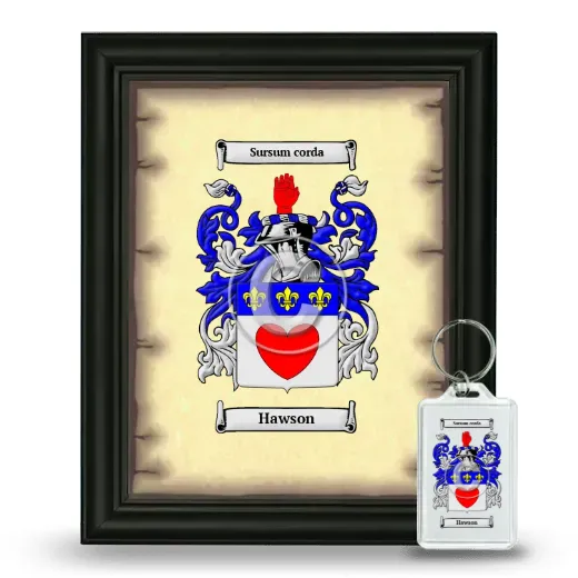 Hawson Framed Coat of Arms and Keychain - Black