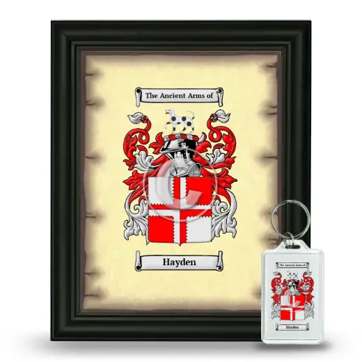 Hayden Framed Coat of Arms and Keychain - Black