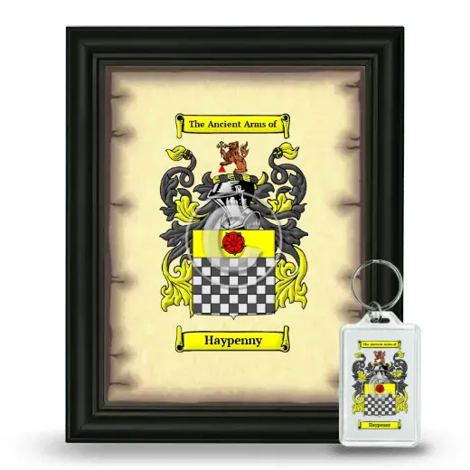 Haypenny Framed Coat of Arms and Keychain - Black