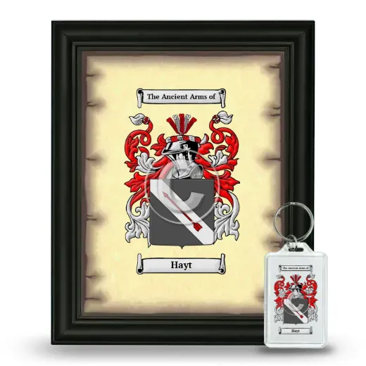 Hayt Framed Coat of Arms and Keychain - Black