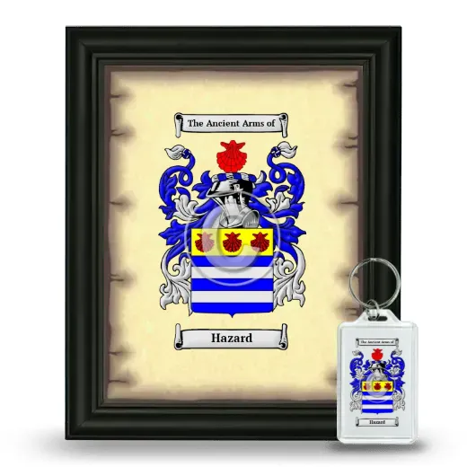 Hazard Framed Coat of Arms and Keychain - Black