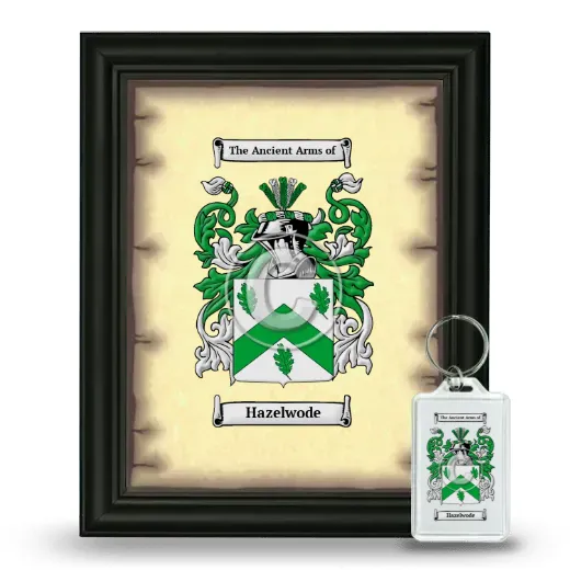 Hazelwode Framed Coat of Arms and Keychain - Black