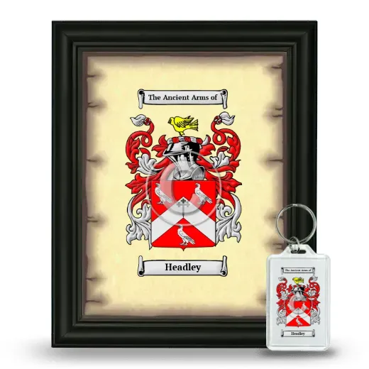 Headley Framed Coat of Arms and Keychain - Black