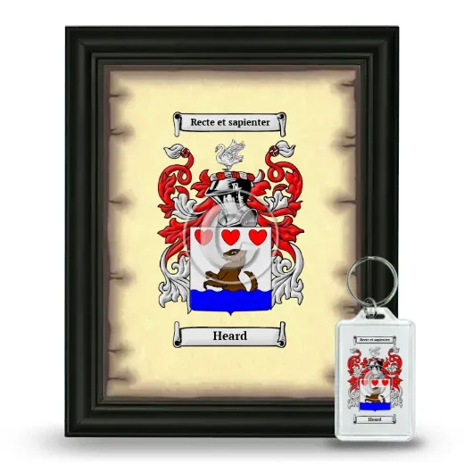 Heard Framed Coat of Arms and Keychain - Black