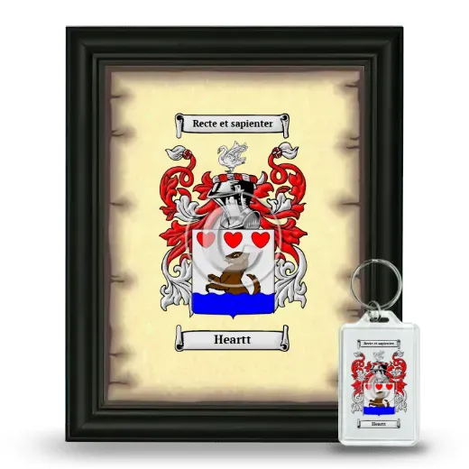 Heartt Framed Coat of Arms and Keychain - Black