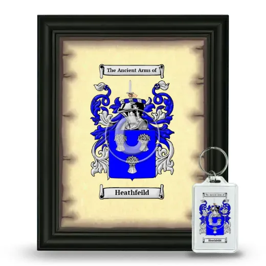 Heathfeild Framed Coat of Arms and Keychain - Black