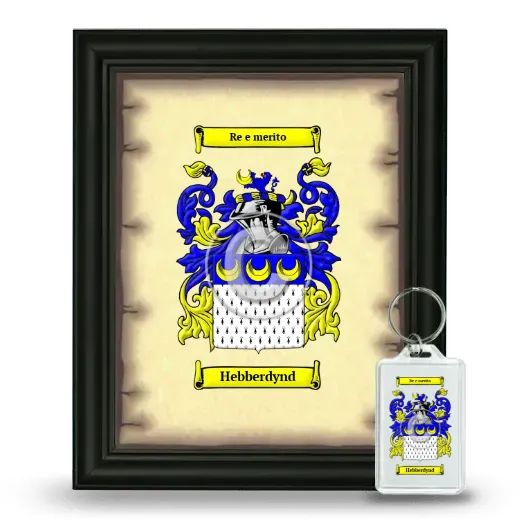 Hebberdynd Framed Coat of Arms and Keychain - Black