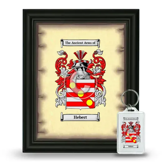 Hebert Framed Coat of Arms and Keychain - Black