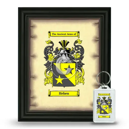 Hehen Framed Coat of Arms and Keychain - Black