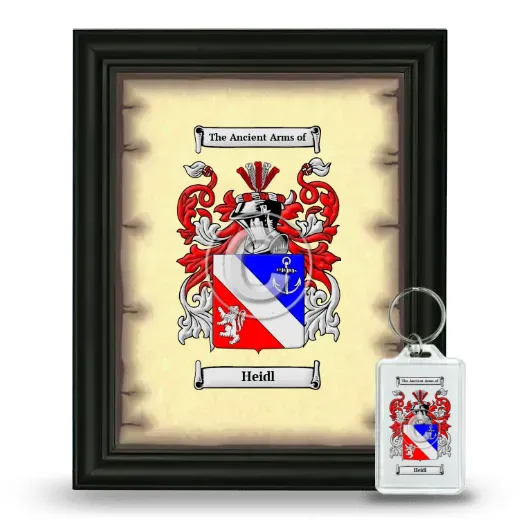Heidl Framed Coat of Arms and Keychain - Black