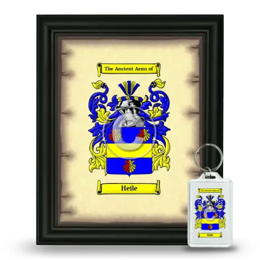 Heile Framed Coat of Arms and Keychain - Black