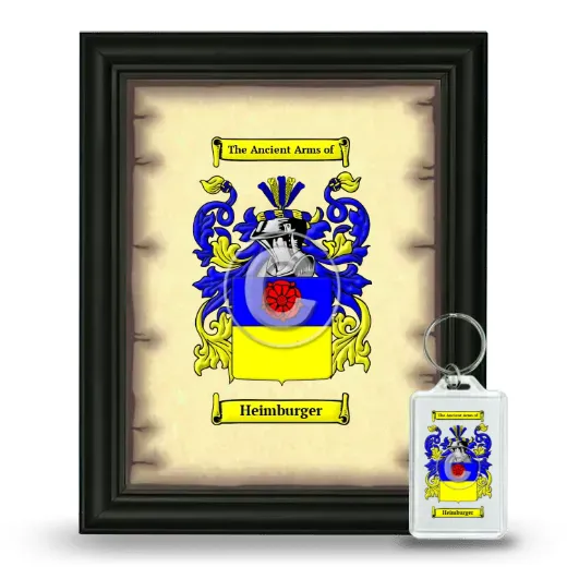 Heimburger Framed Coat of Arms and Keychain - Black