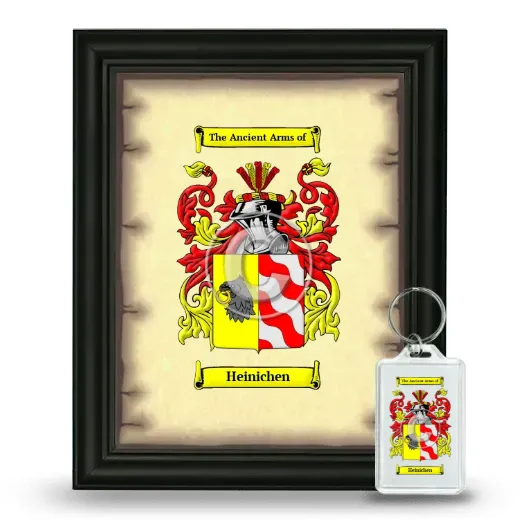 Heinichen Framed Coat of Arms and Keychain - Black