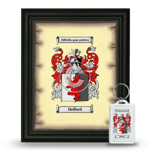 Helford Framed Coat of Arms and Keychain - Black